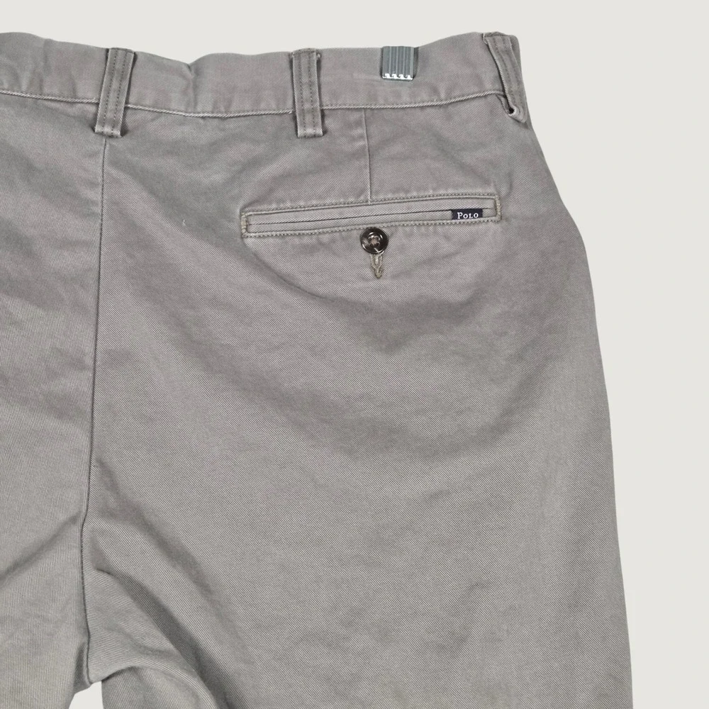 Polo Ralph Lauren Men 34 x 29 Classic Fit Chino Pants Gray Flat Front Preppy